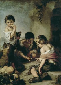 Boys Playing Dice, c.1670-75 by Bartolomé Esteban Murillo